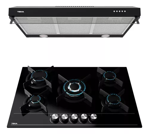 Combo Teka Total Parrilla Gas + Campana Duetto Crystal 75