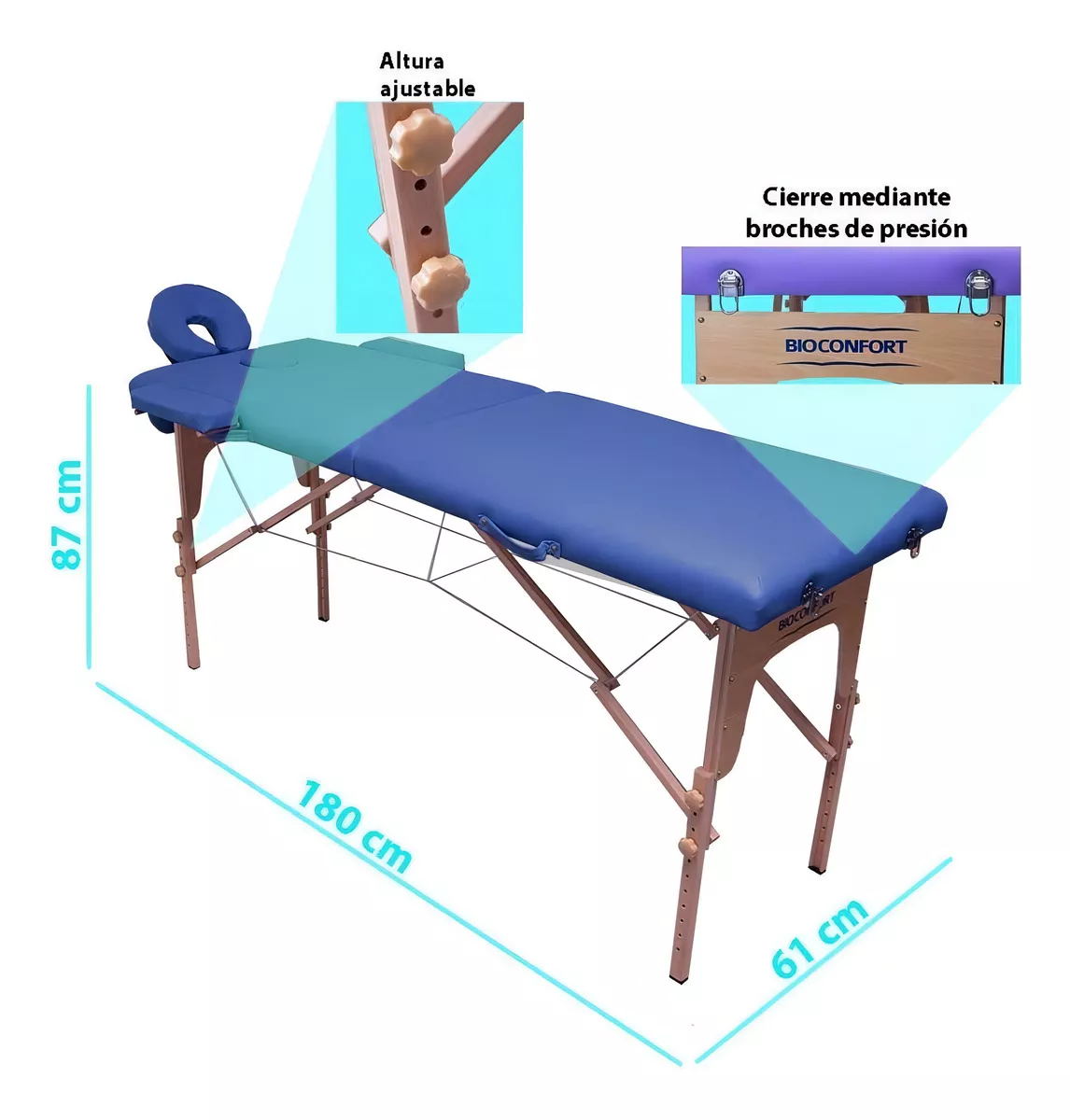 Camilla Masajes Profesional Tattoo Cama Spa Plegable Salón Color Negro