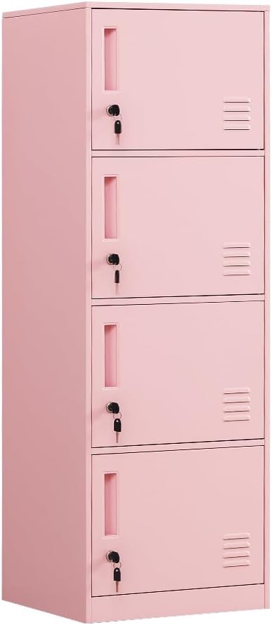 Casillero de almacenamiento vertical metálico de 2 puertas para habitación de niños, escuela, oficina, hogar, apilable, de acero, para juguetes y equipo deportivo, dispositivo antivuelco (2D,