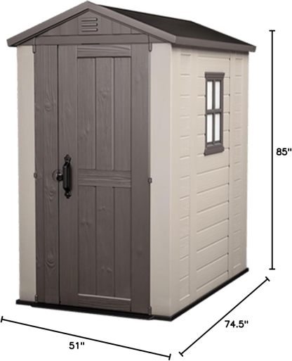 Keter Cobertizo de Almacenamiento para Jardin y Exteriores, Beige, Factor 8x11