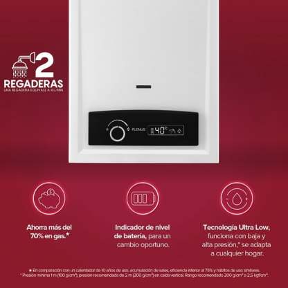 Calentador de agua InstantÃ¡neo PLENUS 13L GLP Calorex PLENUS 13L GLP