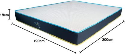 Voltti Colchón King Doble Confort | 20 CM | Reversible con 2 Diferentes Firmezas | Nano Memory Foam | Ergonómico y Ortopédico | Disminuye Puntos de Presión