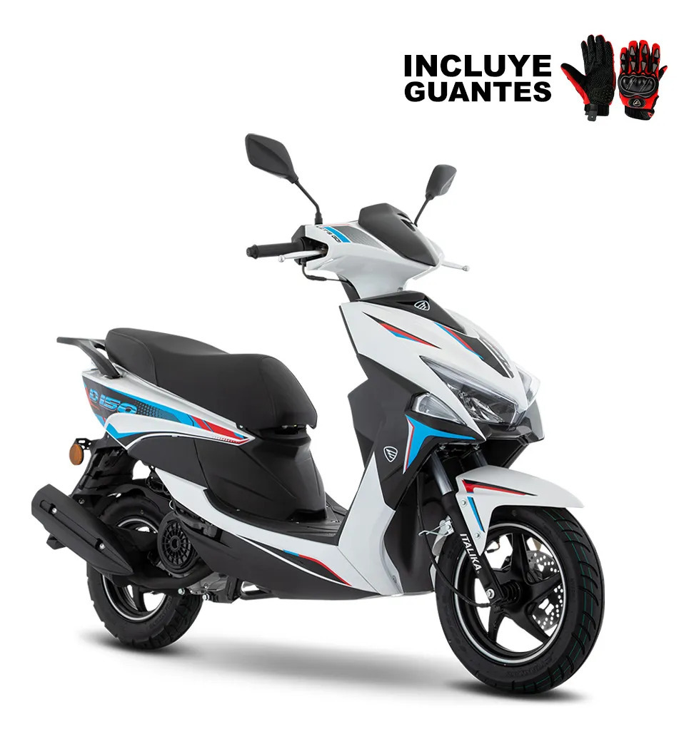 Motoneta Italika D150 Blanco Con Azul