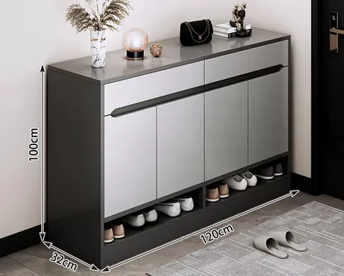 Modernos Zapatera De Madera Organizador Zapatos 4 Puertas