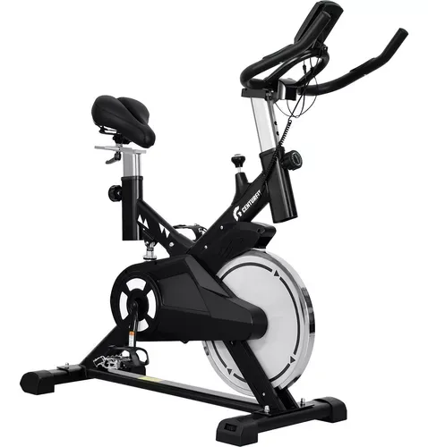 Bicicleta Spinning 15kg Gym Fija Centurfit Profesional Hogar Color Negro