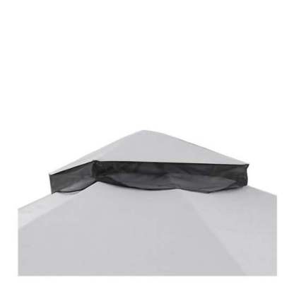 Toldo  Gazebo con Cortinas y Mosquitero Gris 3x3 m