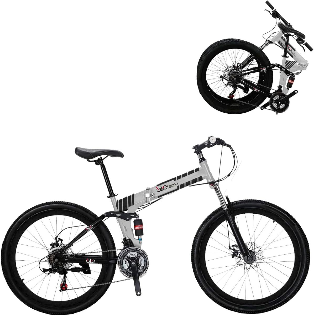 Bicicleta Montaña Plegable Bike Teche Frenos Tipo Shimano 21v Rodada 2
