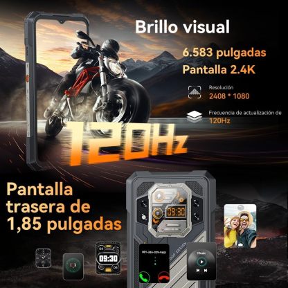 CUBOT Celular Kingkong X Robusto Dual Sim 256 GB 16 GB Ram 10200mah Android 14 (Negro)