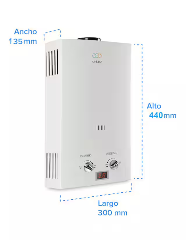 Calentador de paso C6L 6 L gas lp