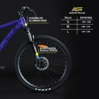 GRAVEL | Mountain Bike Everest MTB - Bicicleta Rodada 29 - Bicicleta de Montaña | Diseño Aerodinámico con 21 Velocidades Shimano y Frenos de Disco