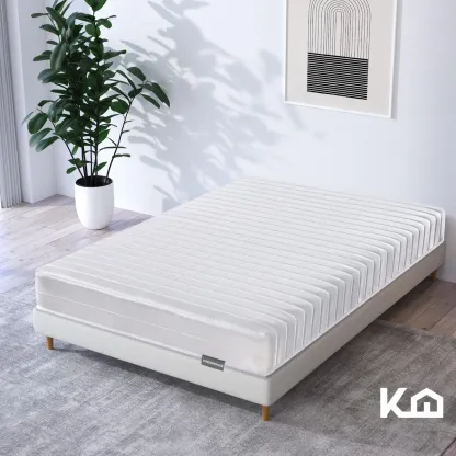 Colchon Individual En Caja Estructura De Resortes Blanco Kingshouse Espuma De Alta Densidad Memory Foam Antiacaros Hipoalergenico Peso Soportado 120kg Firmeza Comodidad Descanso Poliester