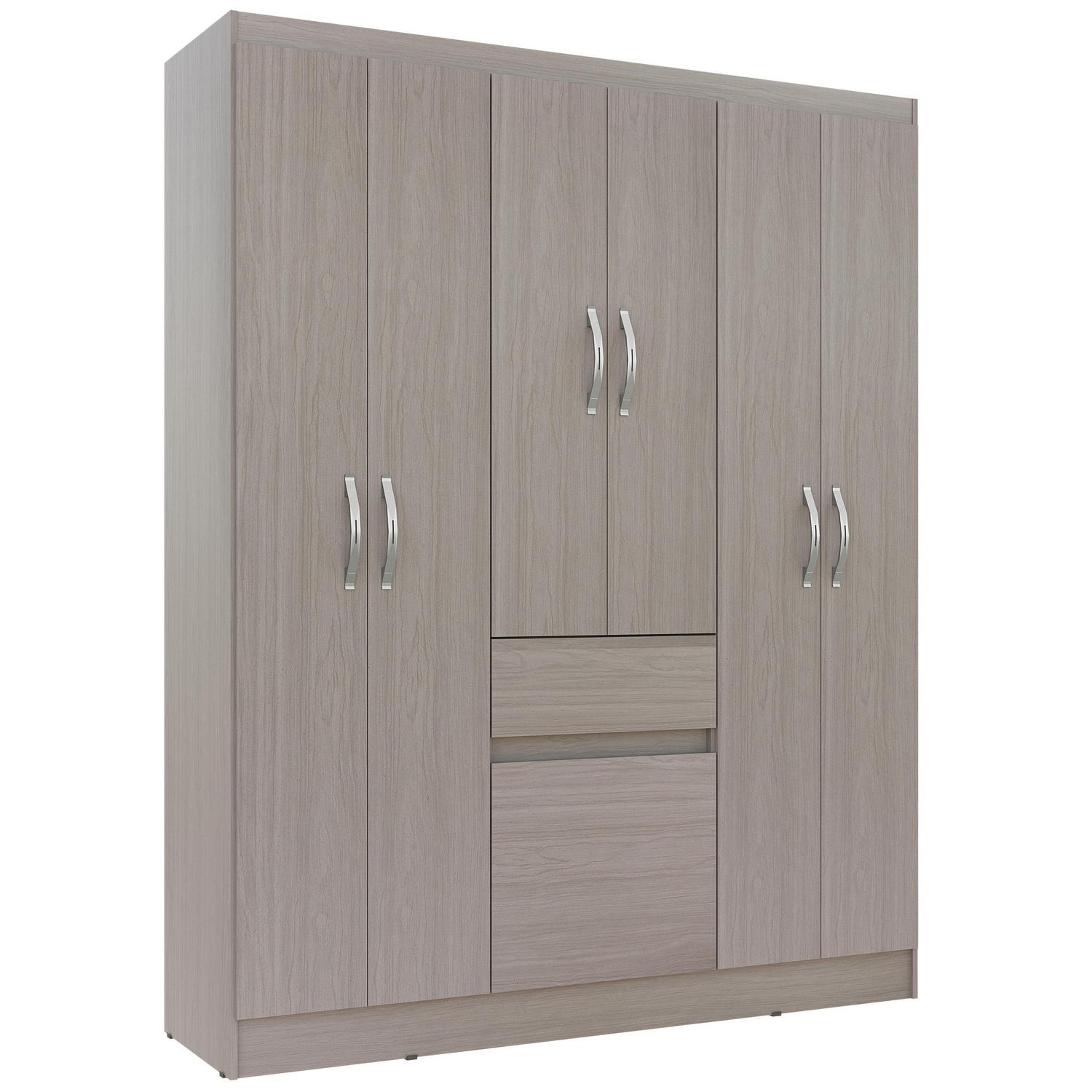 Clóset 6 Puerta(s) 1 Cajón(es) 1 Repisa(s) 138x183x40 cm Vainilla