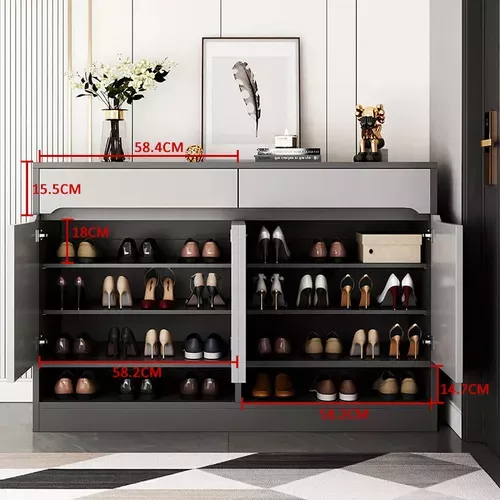 Modernos Zapatera De Madera Organizador Zapatos 4 Puertas