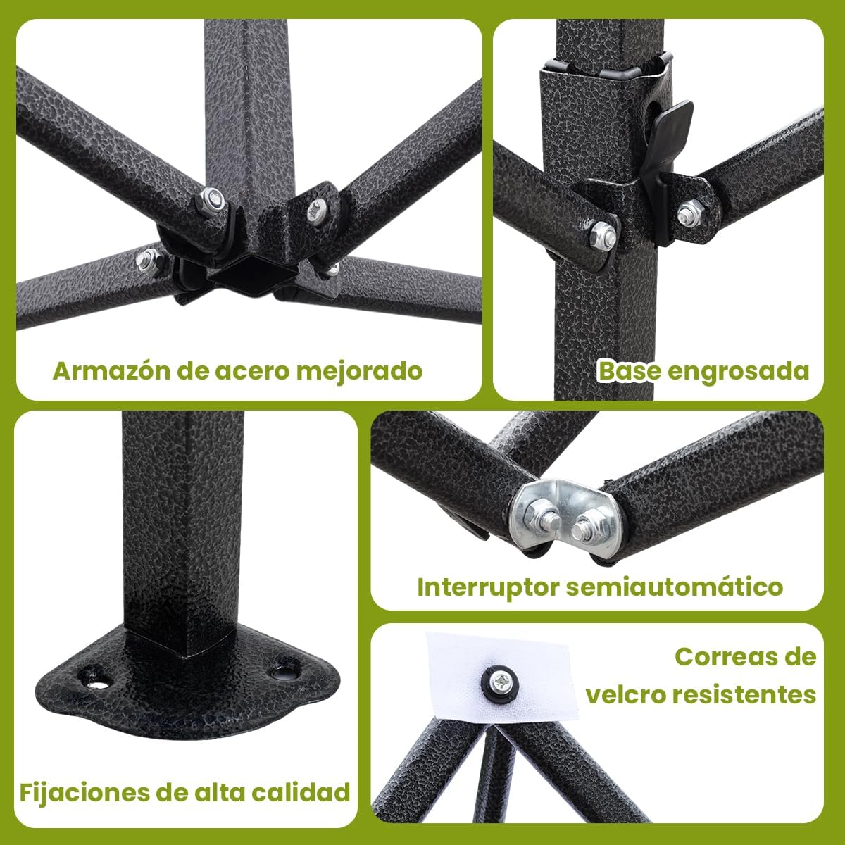 Carpa Plegable 3 x 3 m, Toldo de jardÃ­n Impermeable, Carpas para Exteriores Pergola,Cenadores para Jardin Fiesta Camping Playa