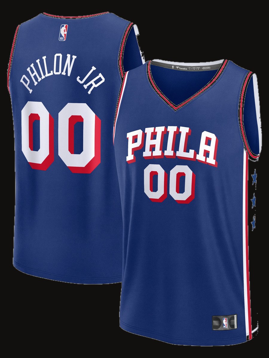 Labaron Philon Jr Philadelphia 76ers Fanatics 2026 NBA Draft First Round Pick Fast Break Jersey - Icon Edition