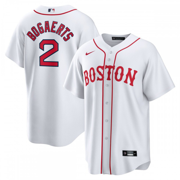 Xander Bogaerts Boston Red Sox 2021 Patriots' Day Replica Player Jers…