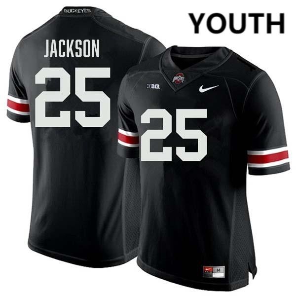 Youth Ohio State Buckeyes #25 Bo Jackson Black Stitch Jerseys