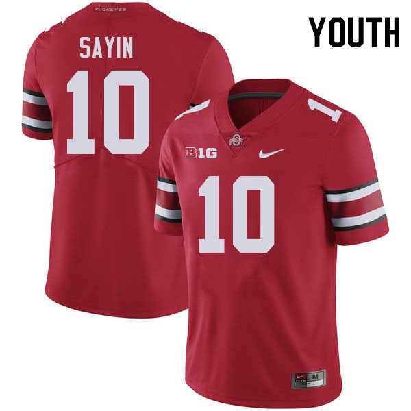 Youth Ohio State Buckeyes #10 Julian Sayin Red Stitch Jerseys