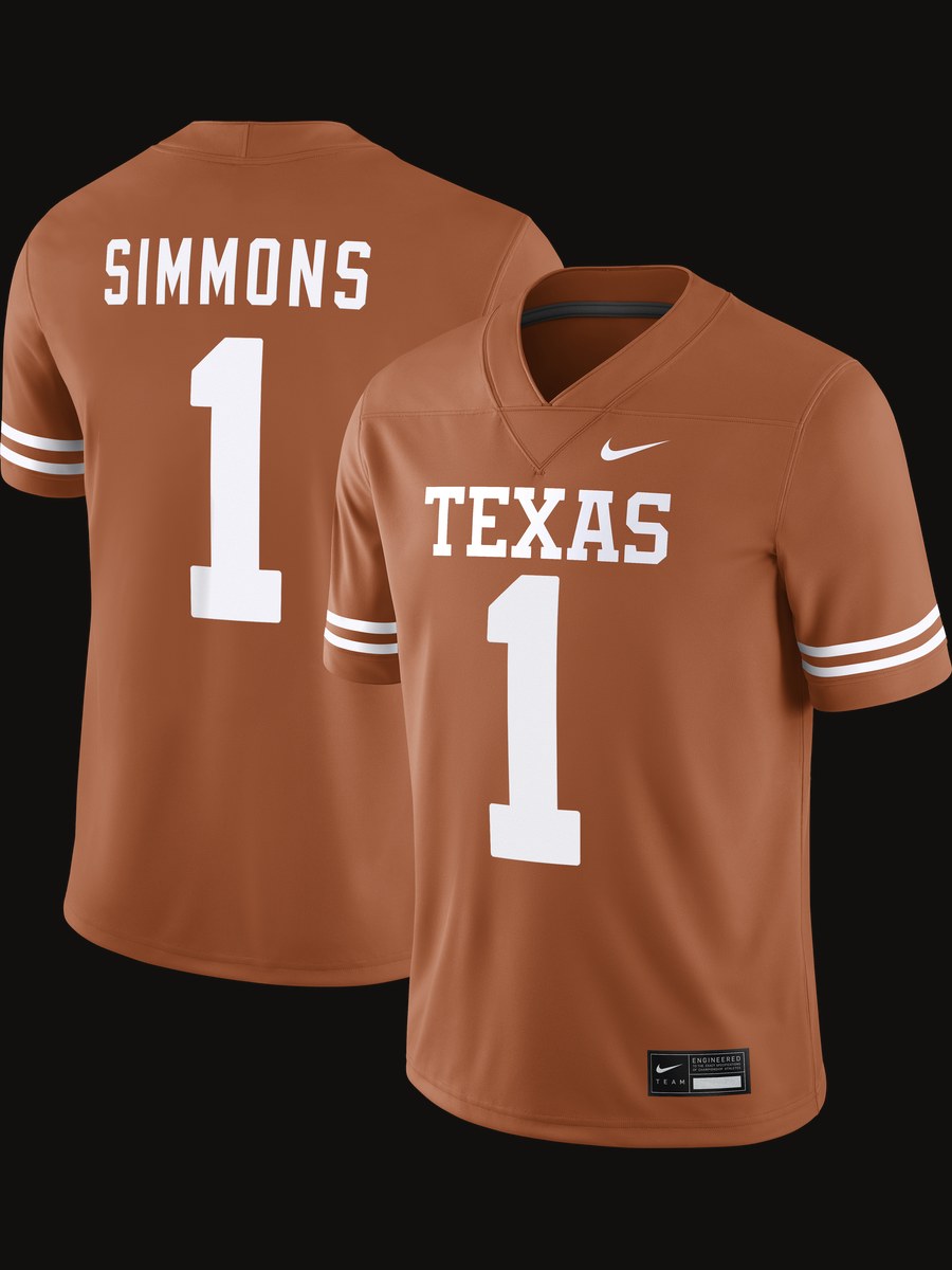 Colin Simmons Texas Longhorns Game Football Jersey