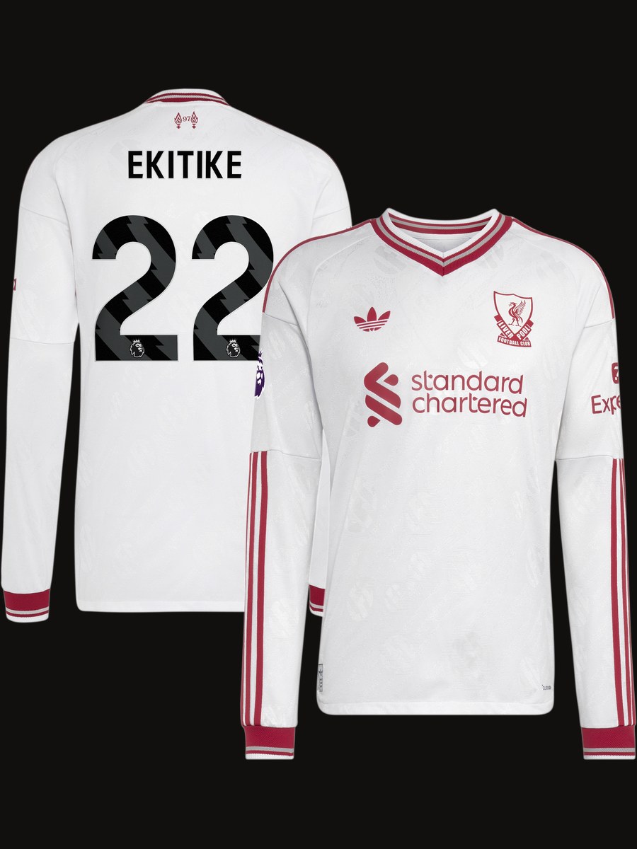 Hugo Ekitike Liverpool adidas 2026/27 Away On-Field Long Sleeve Jersey