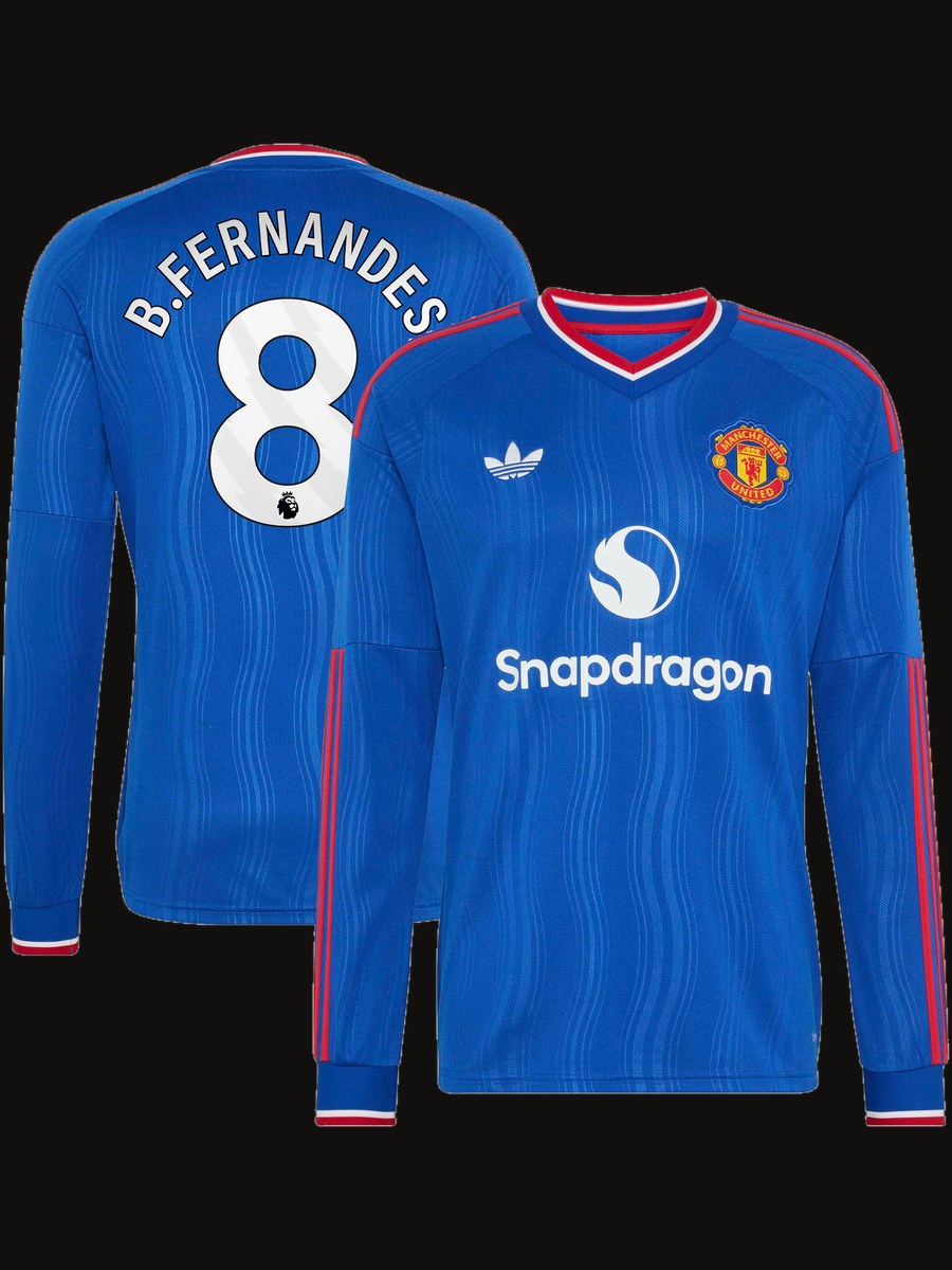 Bruno Fernandes Manchester United adidas 2026/27 Away Replica Long Sleeve Jersey