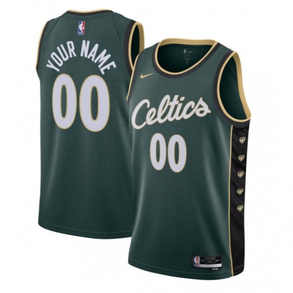 Boston Celtics Youth Custom Jersey - City Edition - Kelly Green