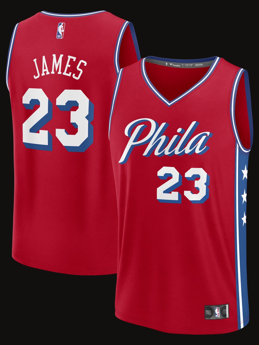 LeBron James Philadelphia 76ers Fanatics Fast Break Jersey - Statement Edition