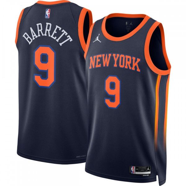 RJ Barrett New York Knicks 2022/23 Jersey - Statement Edition - Navy
