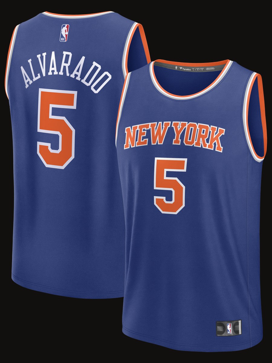 Jose Alvarado New York Knicks Fanatics Fast Break Replica Jersey - Blue