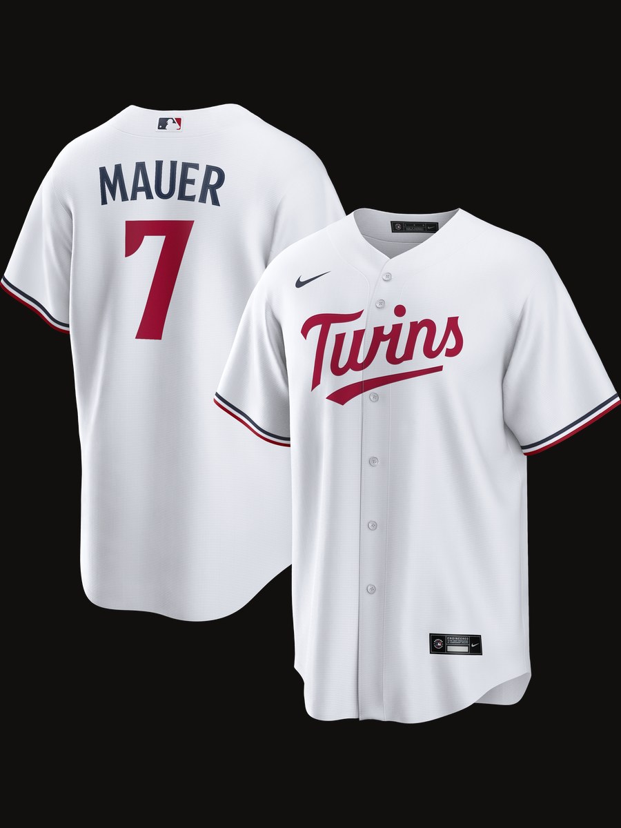 Joe Mauer Minnesota Twins Home Retired Player Replica Jersey