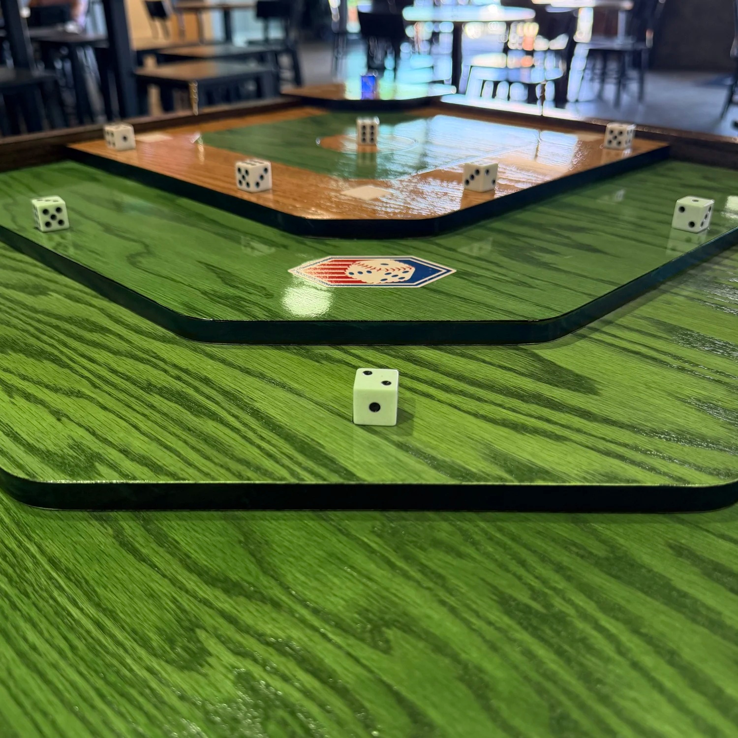 Bottom of the ninth inning：Tabletop Baseball & Shuffleboard Party Game: Fast-Paced Dice Flicking Game for 2-16 Players