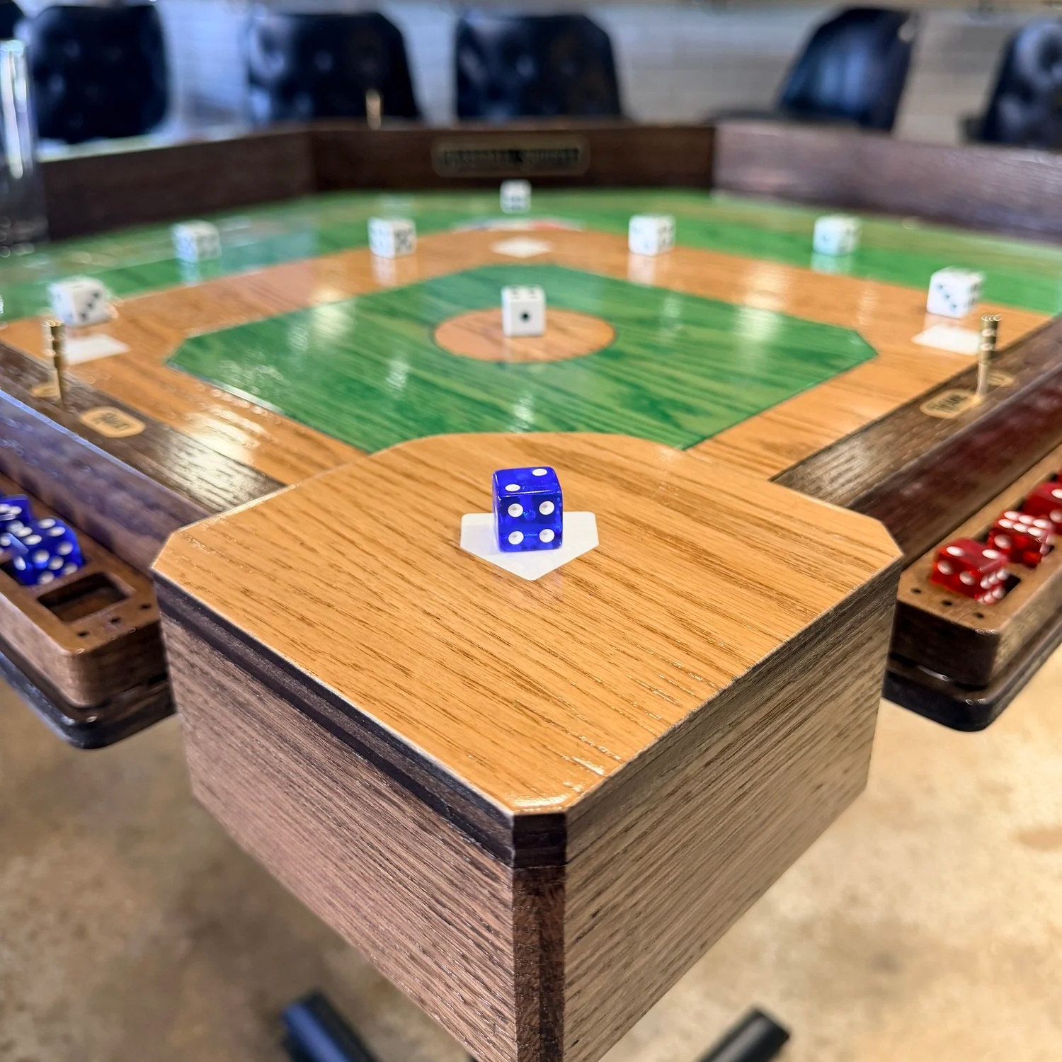 Bottom of the ninth inning：Tabletop Baseball & Shuffleboard Party Game: Fast-Paced Dice Flicking Game for 2-16 Players