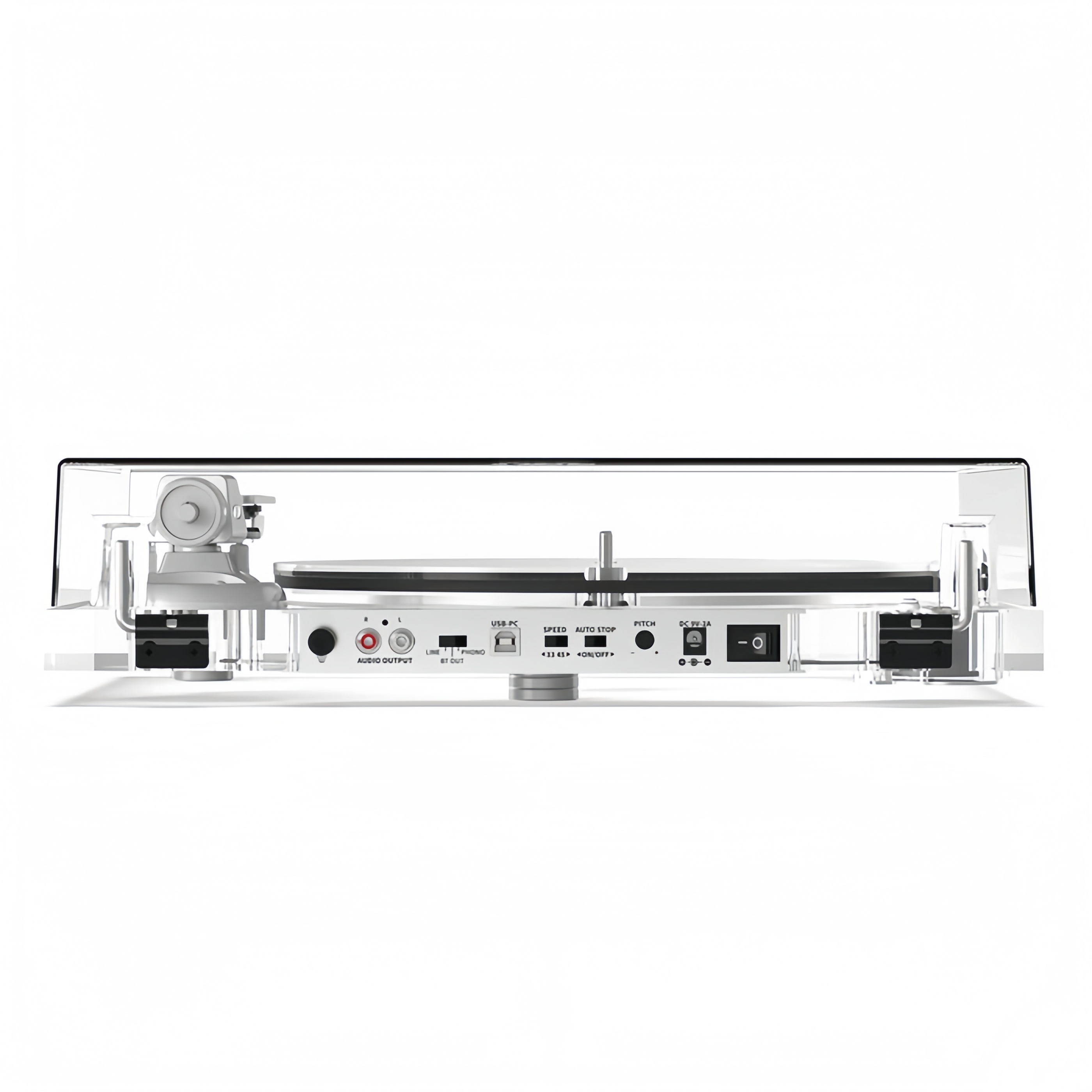 Clear Acrylic Bluetooth Record Player – Stable Belt Drive Turntable with Low Noise & Dynamic Audio