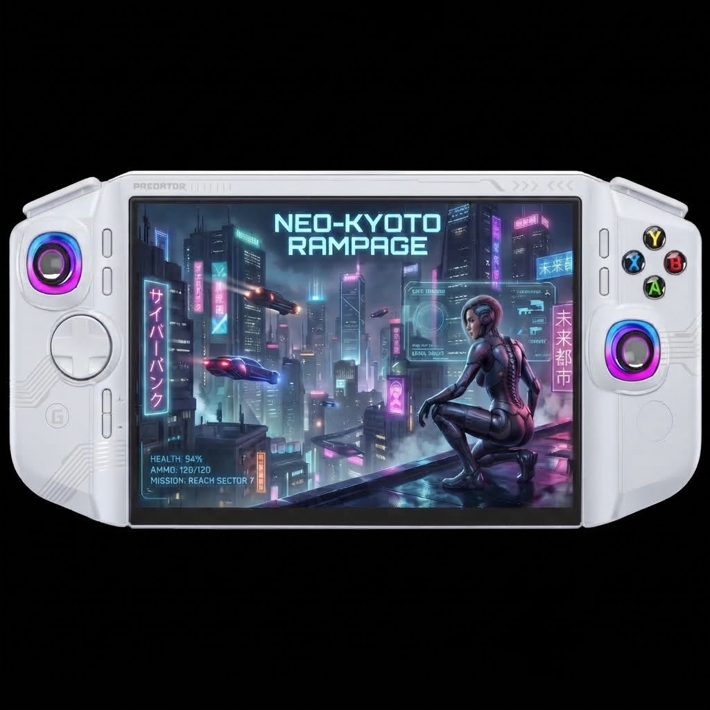 2-in-1 Handheld Gaming Console & Mini PC for Work and Play