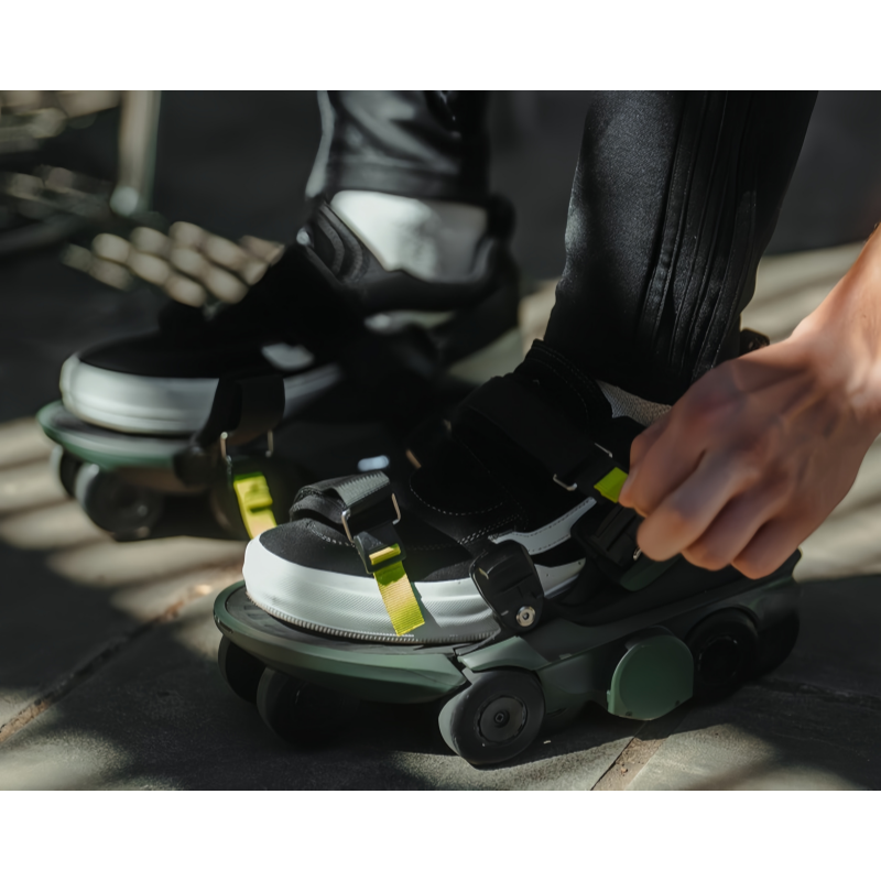All-Terrain Smart Motorized Exoskeleton Roller Skates with AI Gait Control