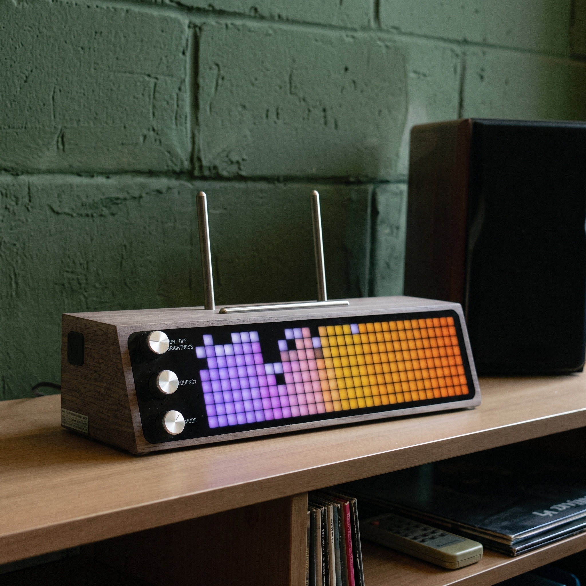 Music Visualization Tool & Clear Acrylic Bluetooth Record Player – Stable Belt Drive Turntable with Low Noise & Dynamic Audio