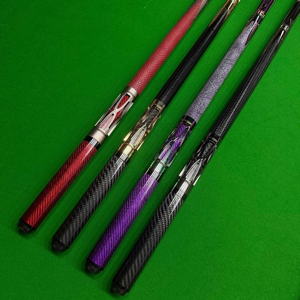Pro-Grade Carbon Fiber Pool Cue with Case – Adjustable Weight, 3 Tip Sizes (10.5/11.8/12.5mm)