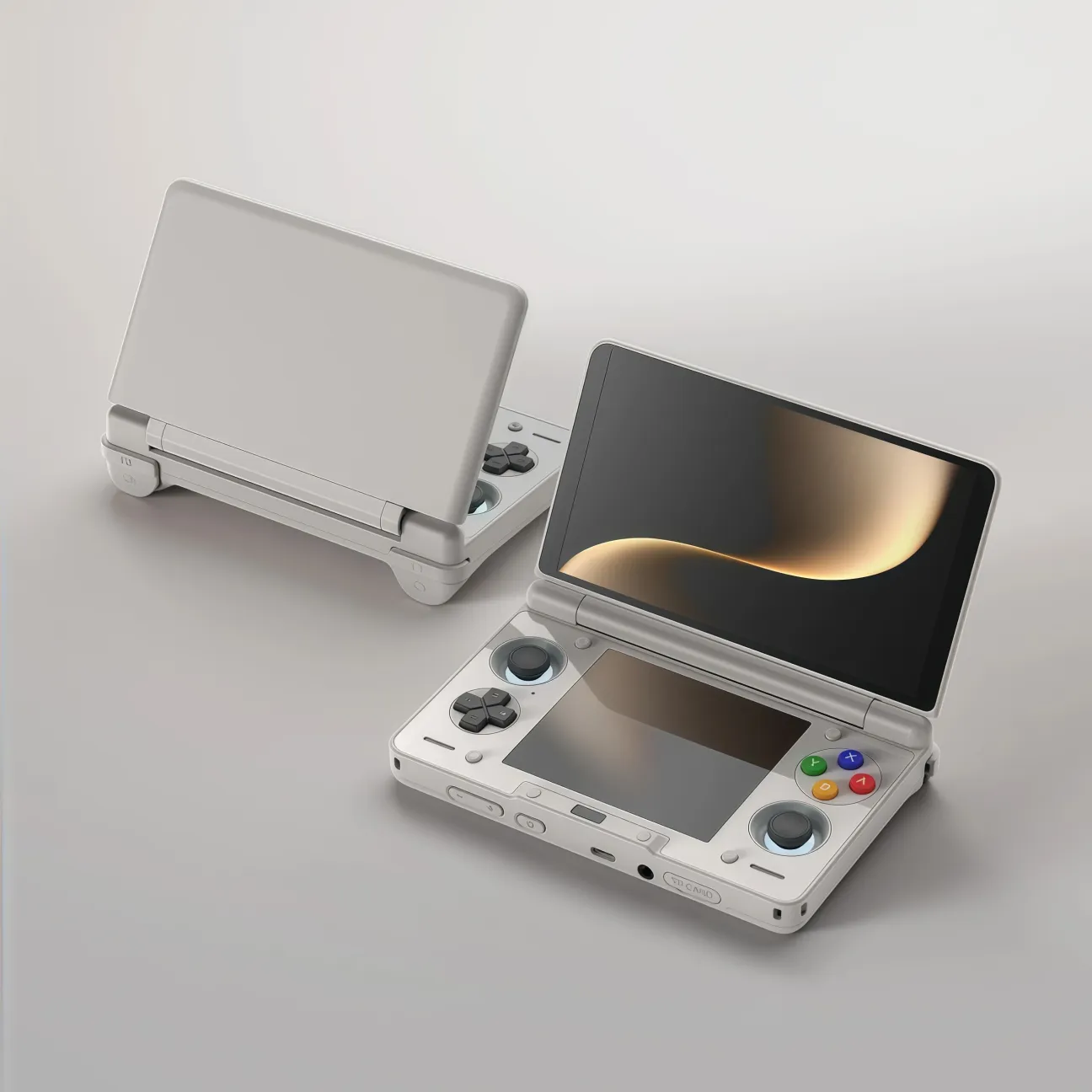 Dual OLED Screen Handheld Gaming Console – Portable Foldable Gaming Device