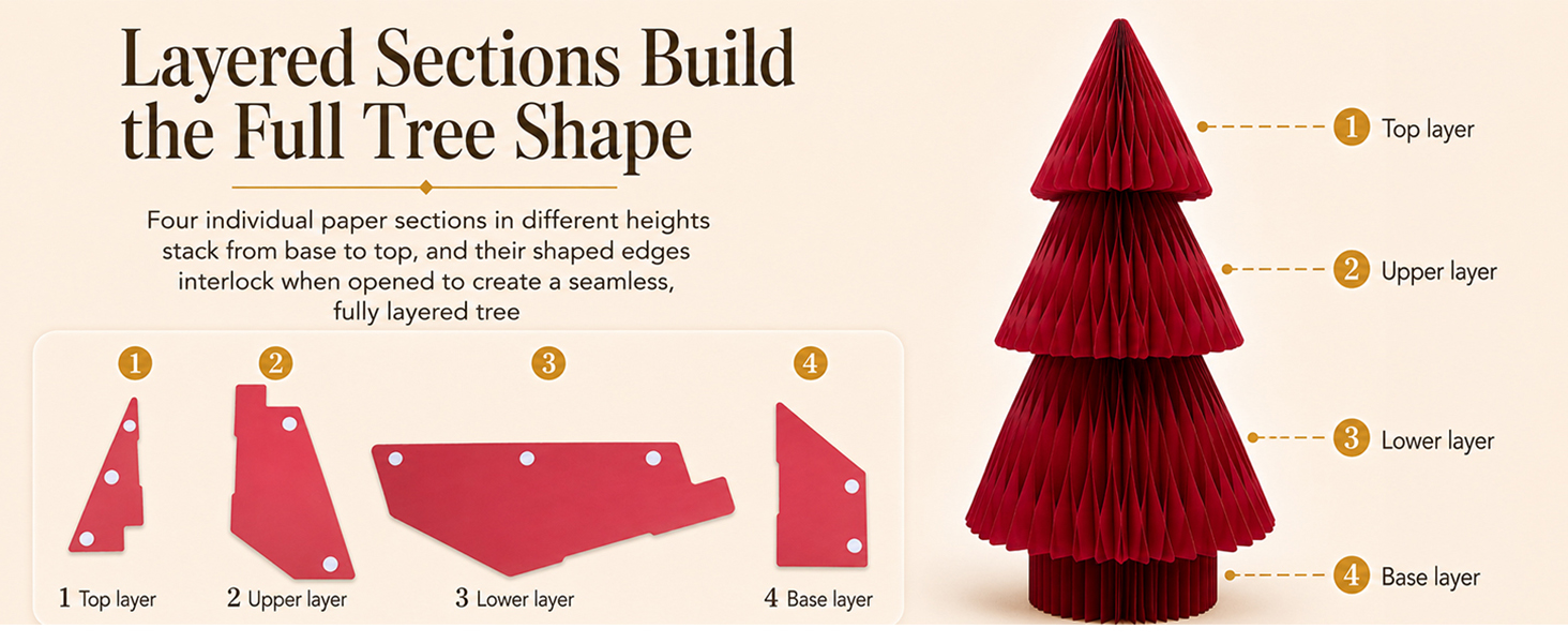 Extra Large red paper tree
