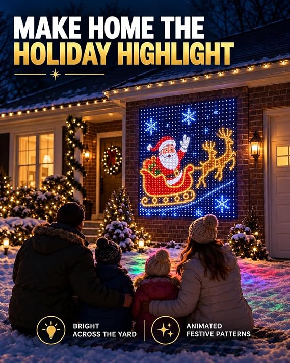 Smart Christmas curtain lights featuring app control and music synchronization; suitable for DIY curtain-style hanging decorations.