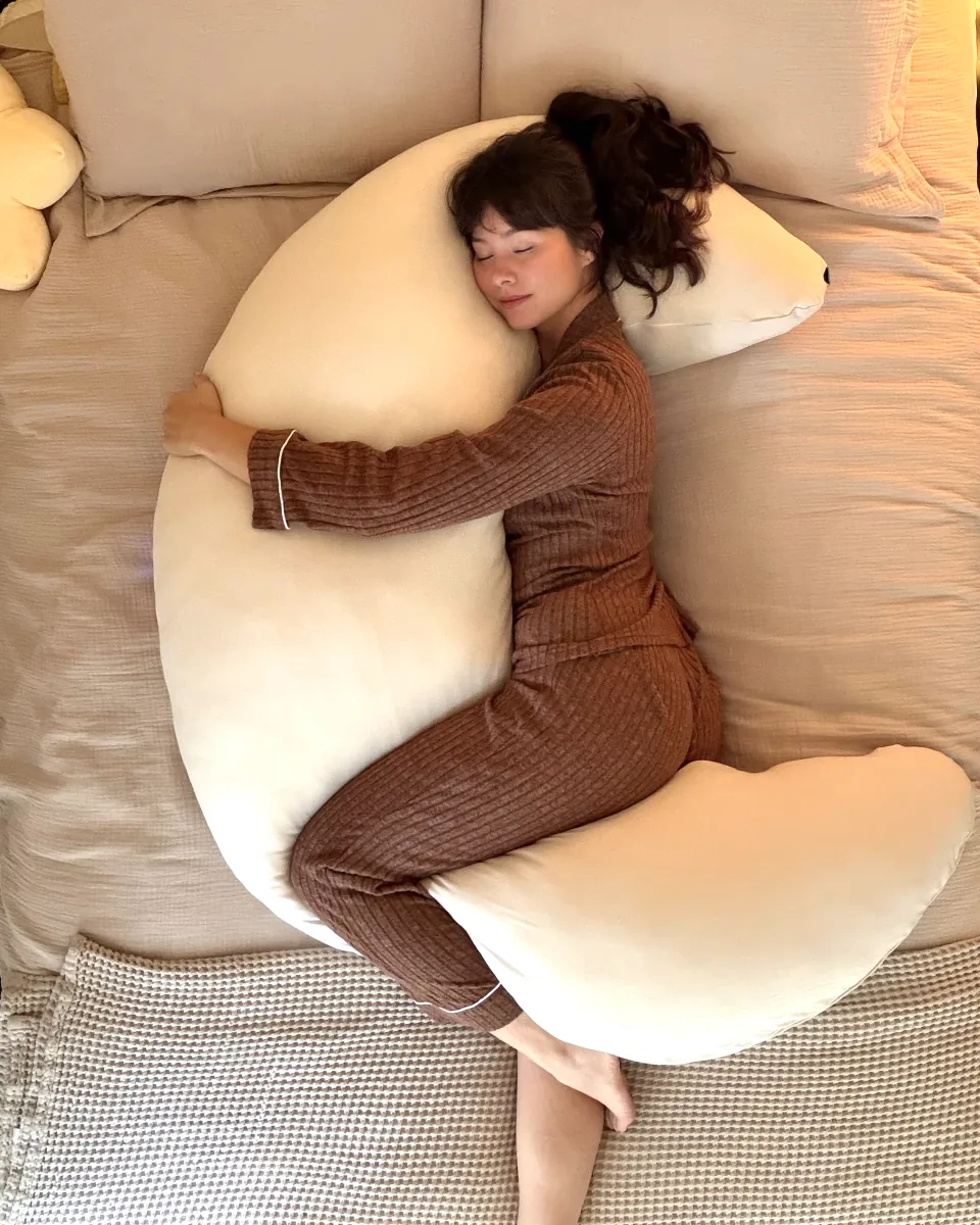 Ultra-Soft Crescent Body Pillow for Ultimate Sleep Support