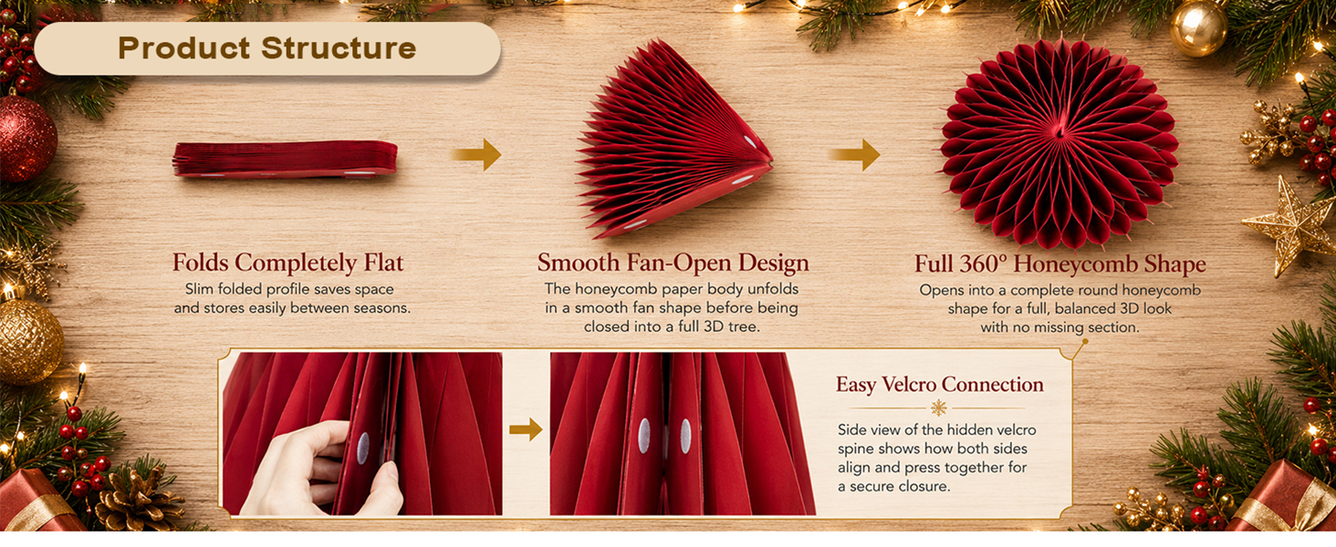 Foldable paper Christmas tree