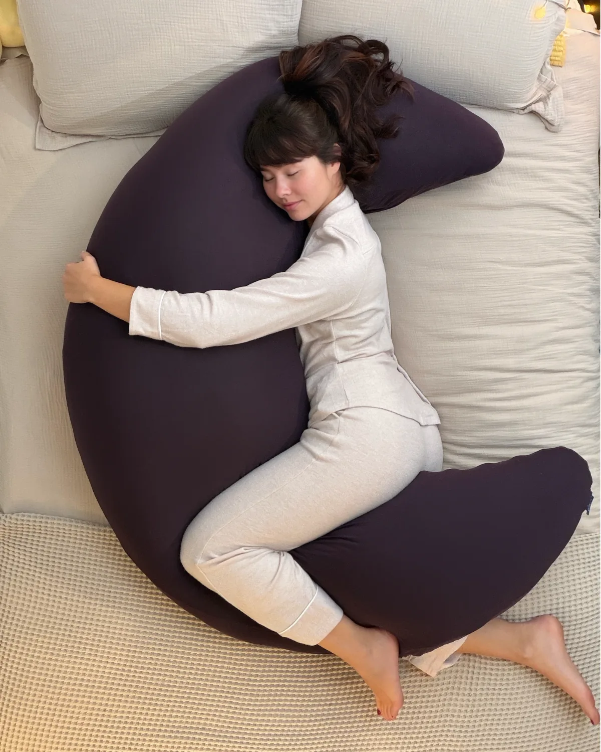 Ultra-Soft Crescent Body Pillow for Ultimate Sleep Support