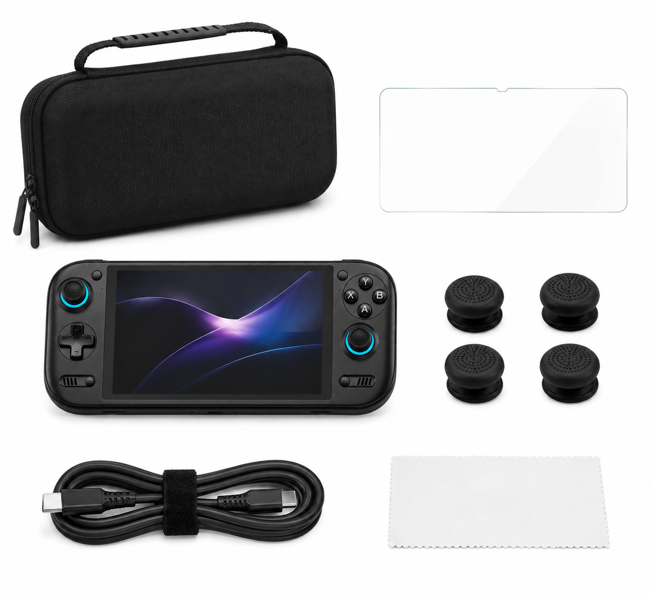 5-in-1 Handheld Gaming Accessory Bundle – Complete Protection & Enhanced Gameplay Kit