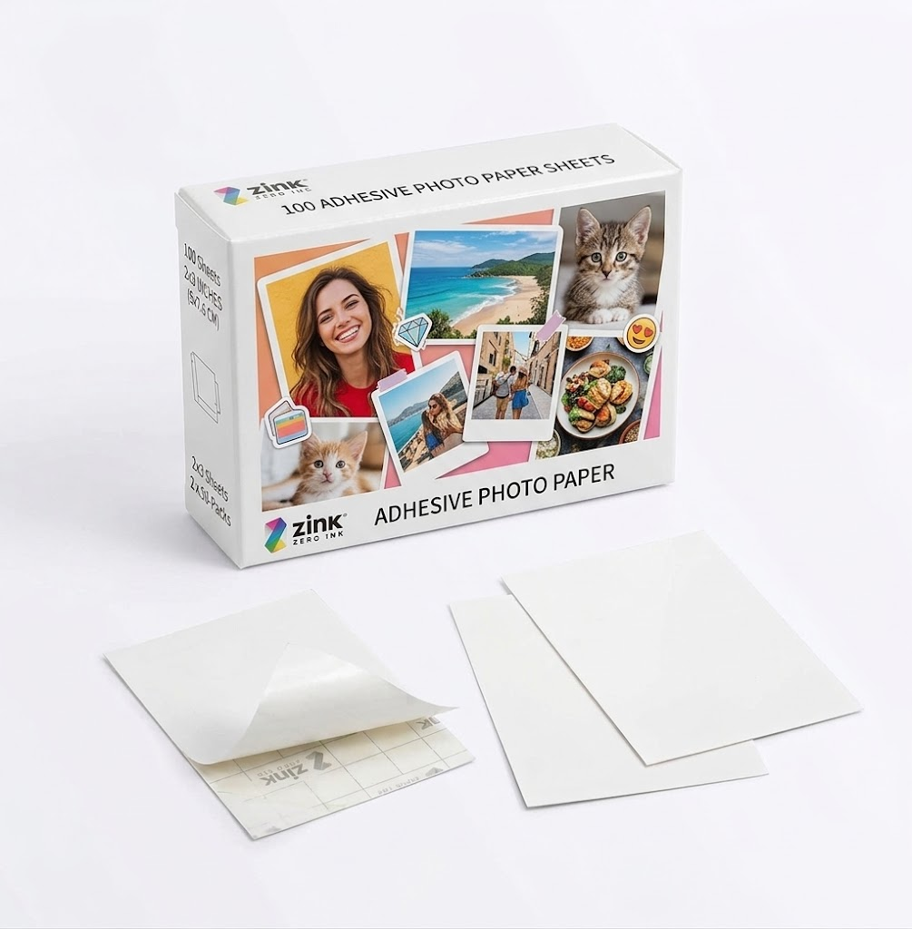 Premium Photo Paper Refill for Portable Photo Printers – Instant Print Paper for Memories & Gifts