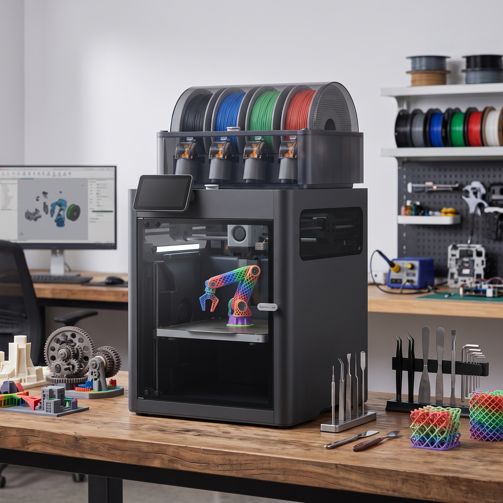 AI Smart Multi-Color 3D Printer – High-Speed Desktop 3D Printing Machine with Automatic Material System