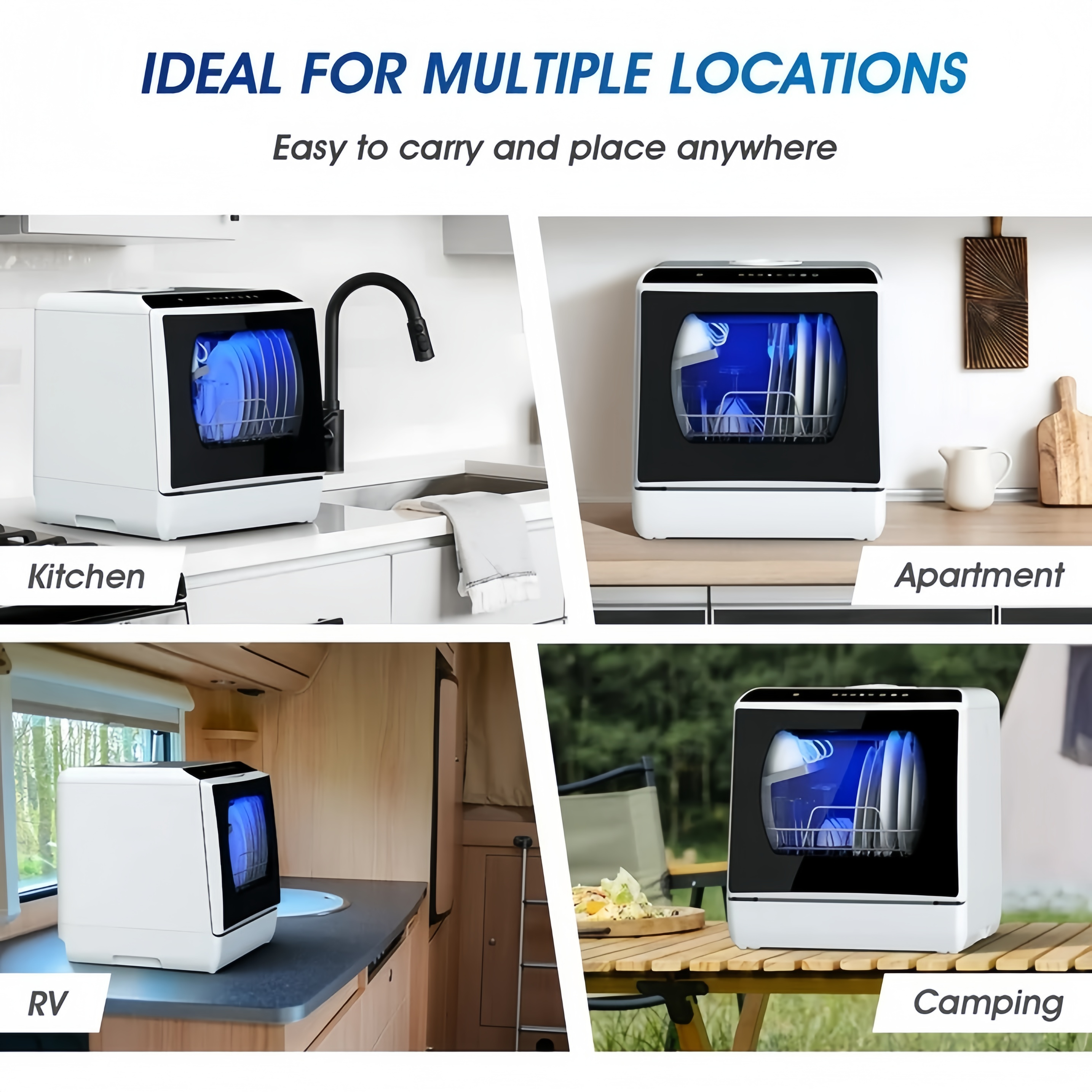 Mini Dishwasher That Fits Anywhere – Portable Countertop Dish Washer for Small Kitchens