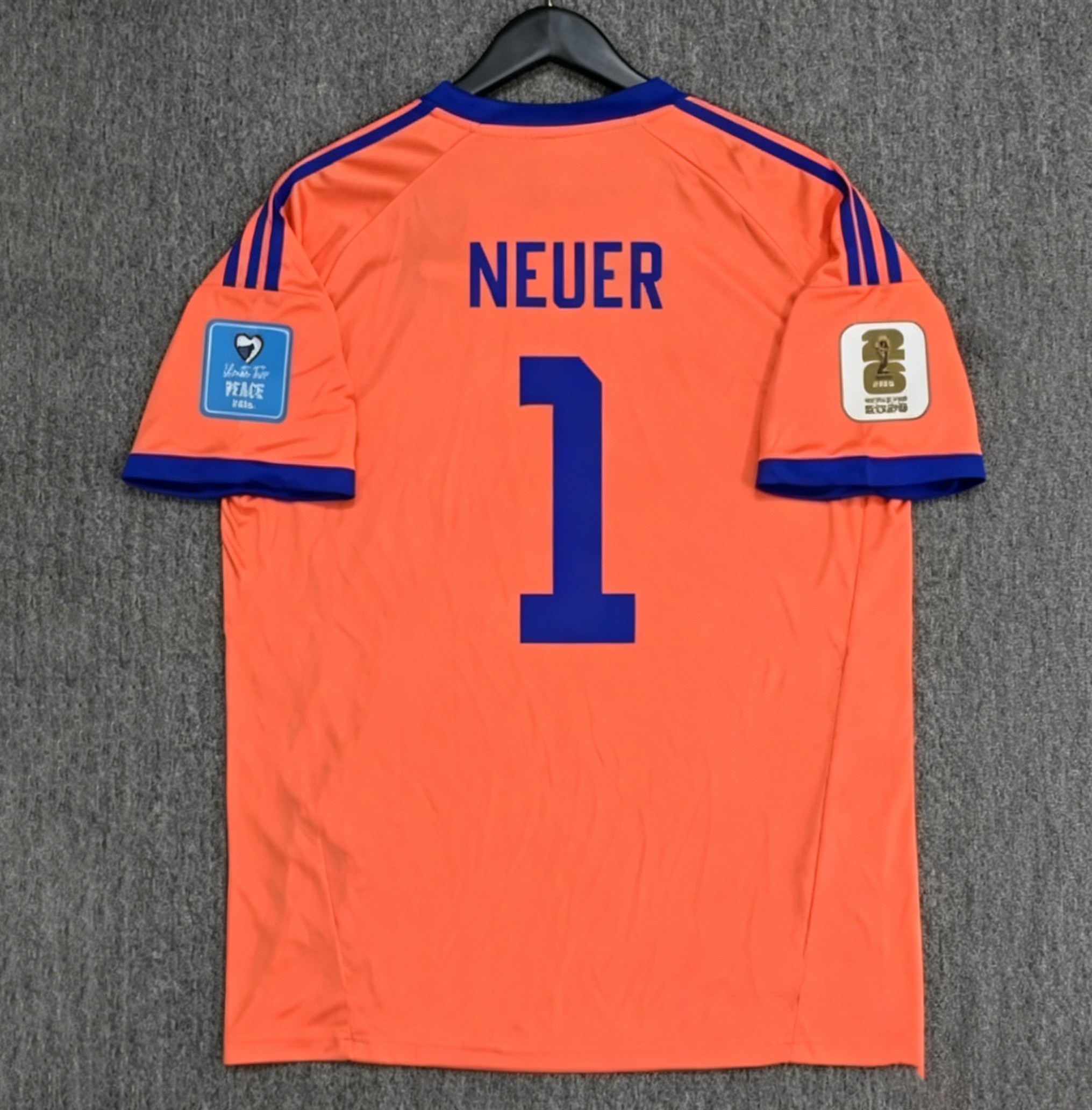 Germany Manuel Neuer 1 Orange Short Sleeve Away Goalkeeper Jersey Men 2026 World Cup Jersey