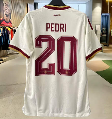 Spain Pedri 20 White Away Jersey Youth 2026 World Cup Jersey