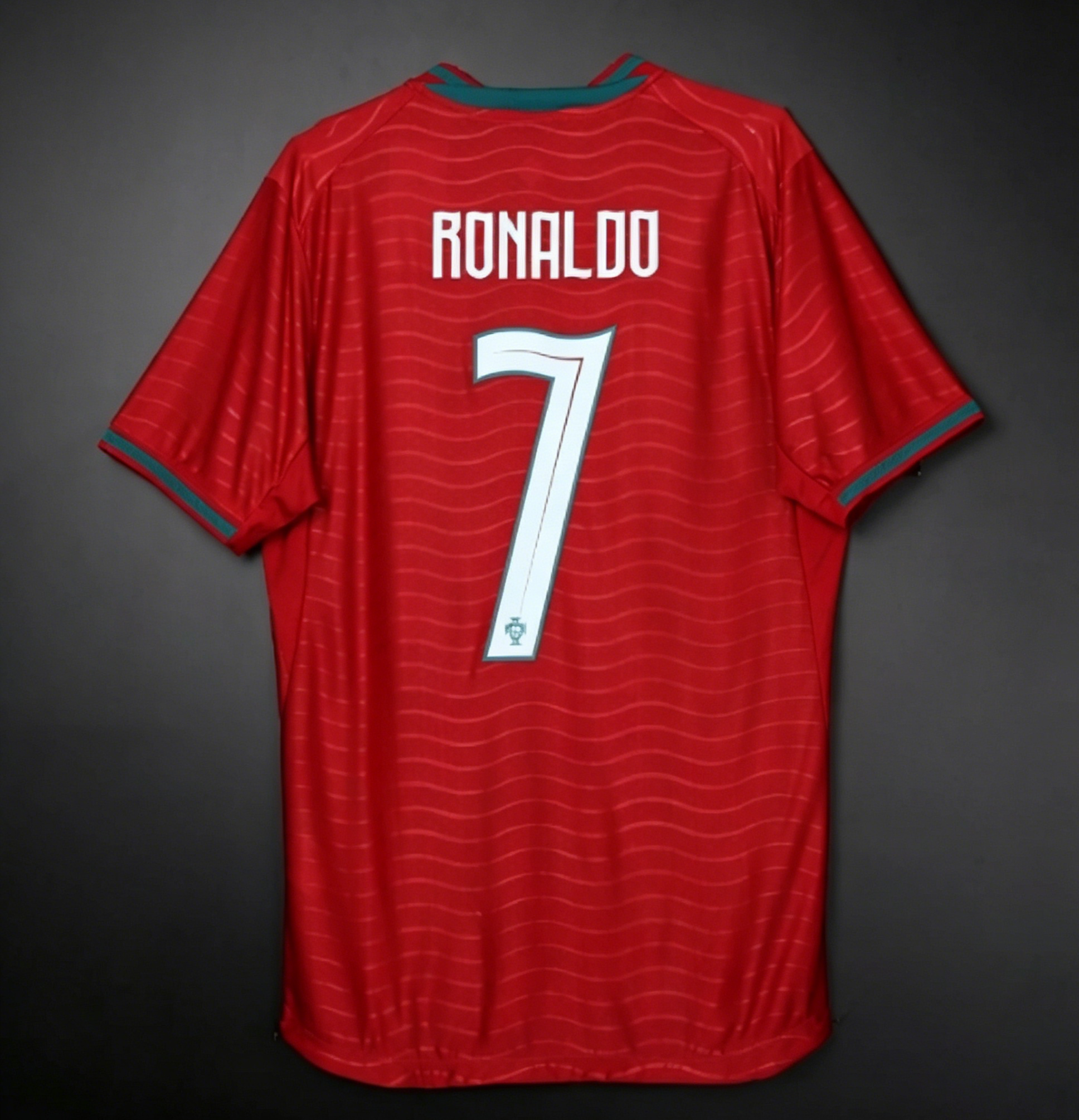 Portugal Cristiano Ronaldo 7 Red Wave Home Jersey Men 2026 World Cup Jersey